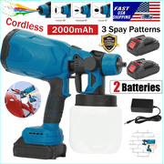 CATGOOD High-Pressure HVLP Electric Cordless Paint Sprayer Paint Gun 3 Spray Patterns \u0026 2 Batteries